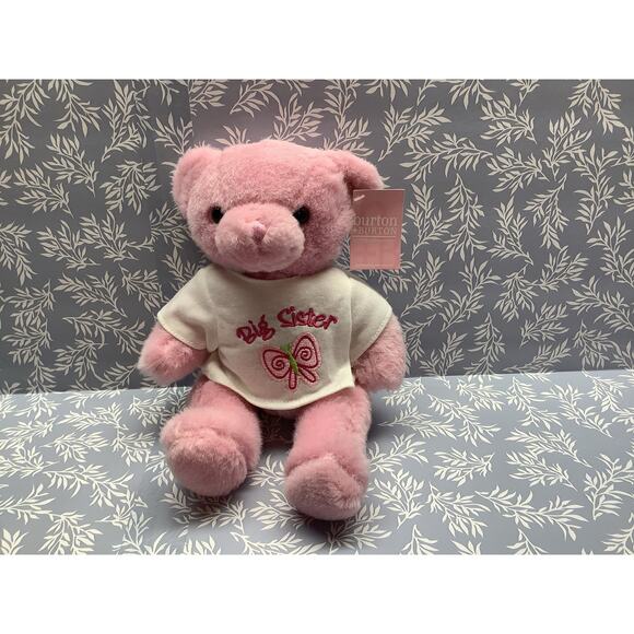 Big Sister Pink Plush Bear 12" - Burton & Burton - 9" Sitting - NWT - Picture 1 of 7